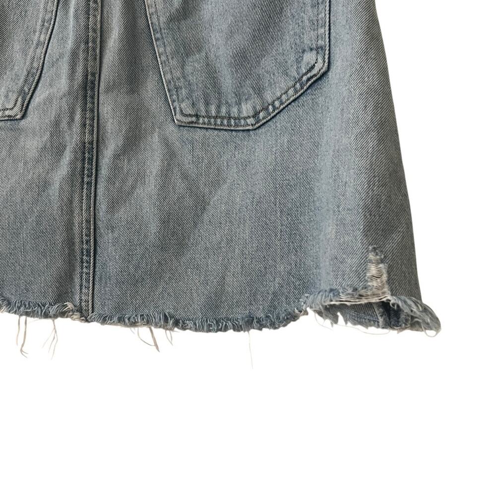Agolde Criss Cross Denim Mini Skirt Size 25 - Picture 5 of 16